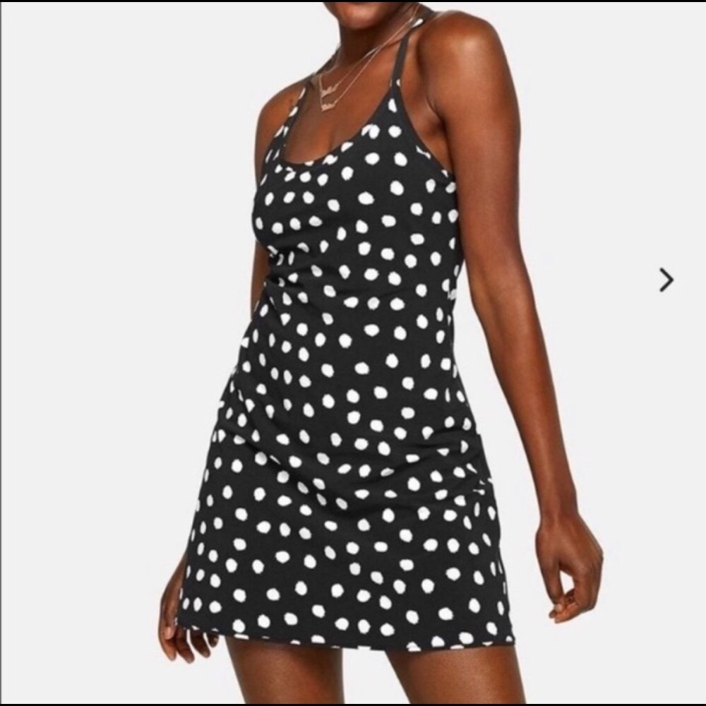 OUTDOOR VOICES POLKA DOT EXERCISE DRESS